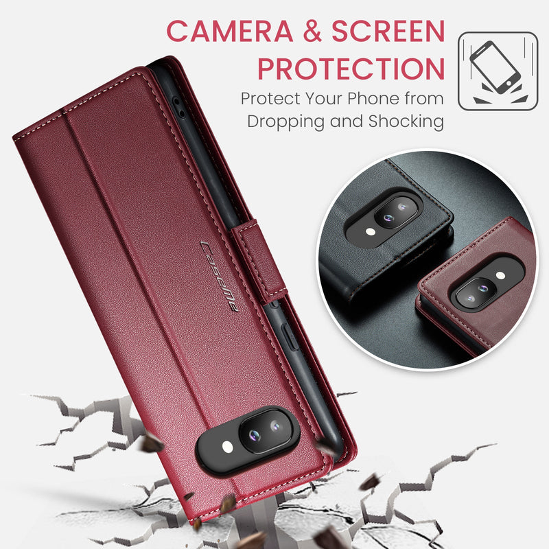 Google Pixel 9a CaseMe Retro Wallet Case [Maroon]