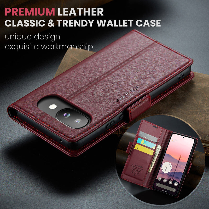 Google Pixel 9a CaseMe Retro Wallet Case [Maroon]