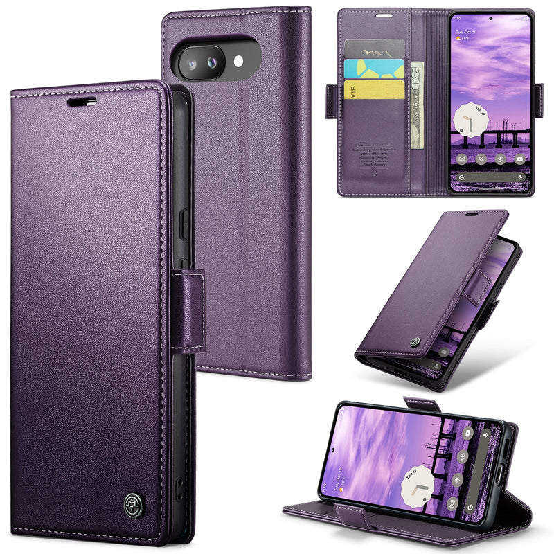 Google Pixel 9a CaseMe Retro Wallet Case [Purple]