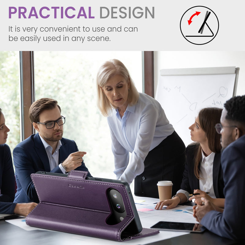 Google Pixel 9a CaseMe Retro Wallet Case [Purple]