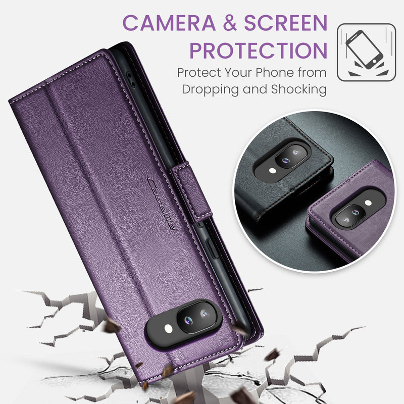 Google Pixel 9a CaseMe Retro Wallet Case [Purple]