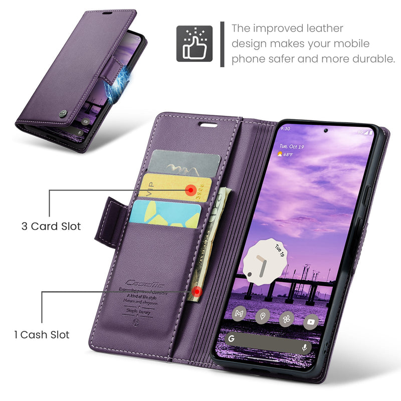 Google Pixel 9a CaseMe Retro Wallet Case [Purple]
