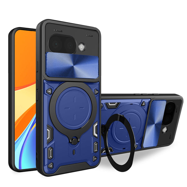 Google Pixel 9a Ring Kickstand Case w/ Camera Cover [Navy]