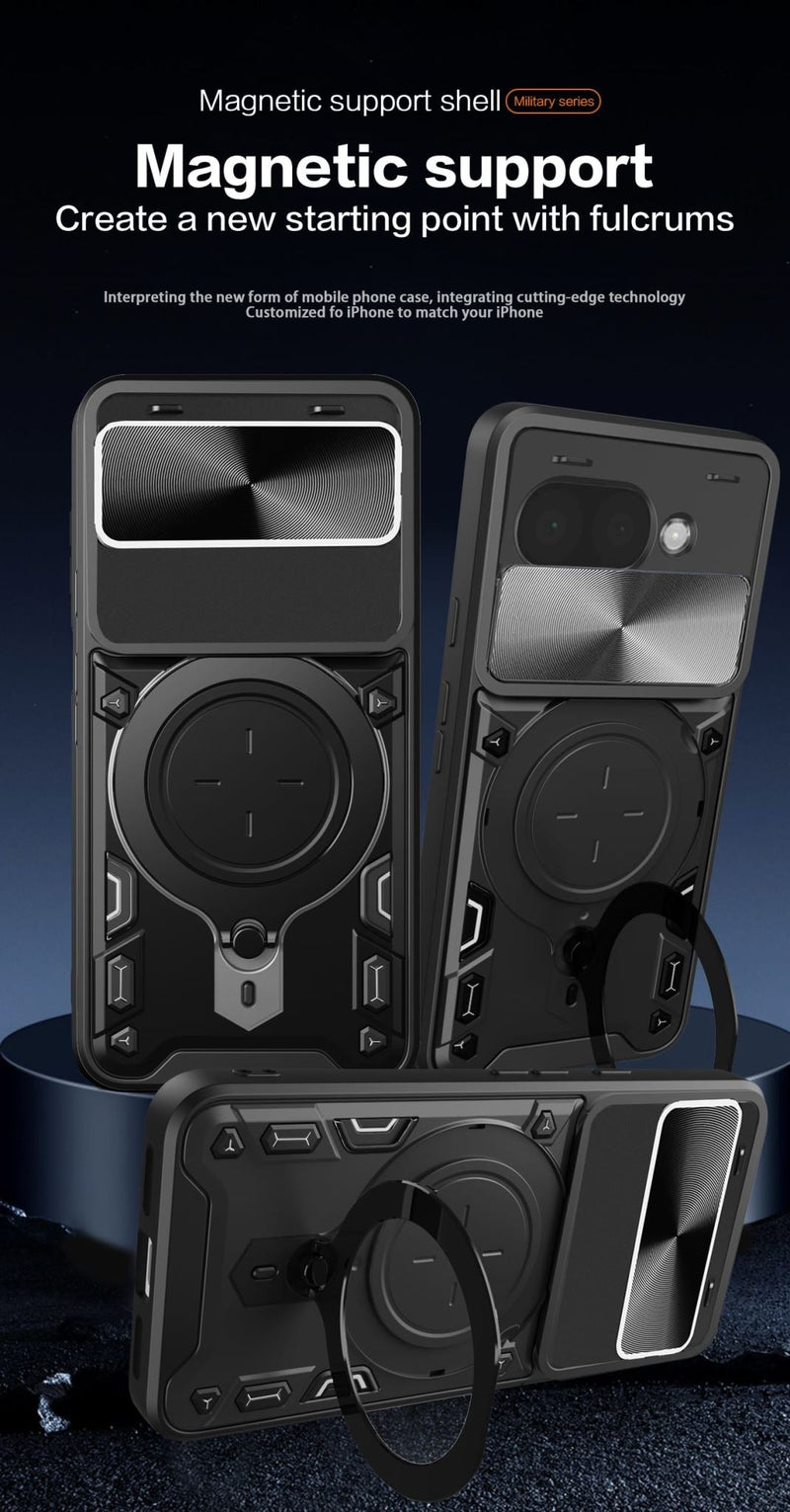 Google Pixel 9a Ring Kickstand Case w/ Camera Cover [Purple]