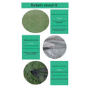 Green Tarp - 2.3m x 2.1m Waterproof Outdoor Shelter - Tools