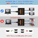 HDMI Splitter 1x2 4K 30Hz 1 In 2 Out HDMI 1.4b 3