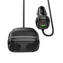 48W PD+QC Super Fast Car Charger w/ 2 x Cigarette Lighter Hub up to 240W