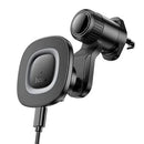 15W Magnetic Wireless Charging Phone Holder for Air Vent w/ Hook Locking