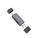 USB 2.0 Memory Card Reader with USB-A / USB-C Dual Plug