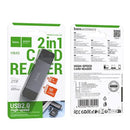 USB 2.0 Memory Card Reader with USB-A / USB-C Dual Plug