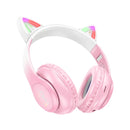 Hoco W42 Pink LED Wireless Bluetooth Headphone NZ 2
