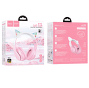 Hoco W42 Pink LED Wireless Bluetooth Headphone NZ