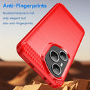 Honor 400 Pro Carbon Fibre TPU Case Slim Shockproof Cover Red