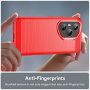 Honor 400 Pro Carbon Fibre TPU Case Slim Shockproof Cover Red