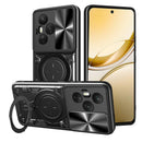 Honor 400 Pro Ring Kickstand Case w/ Camera Cover [Black]