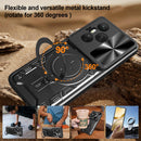 Honor 400 Pro Ring Kickstand Case w/ Camera Cover [Black]