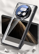 Icebreaker Clear Electroplated Hinge Case for Honor Magic V5 with Tempered Glass [Silver]