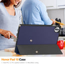 KST Tri-fold PU Leather Case for HONOR Pad 10 12.1-inch [Navy]