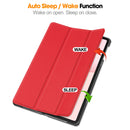 KST Tri-fold PU Leather Case for HONOR Pad 10 12.1-inch [Red]