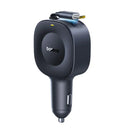 Fast Charging Car Charger USB-C Port + USB-C Retractable Cable