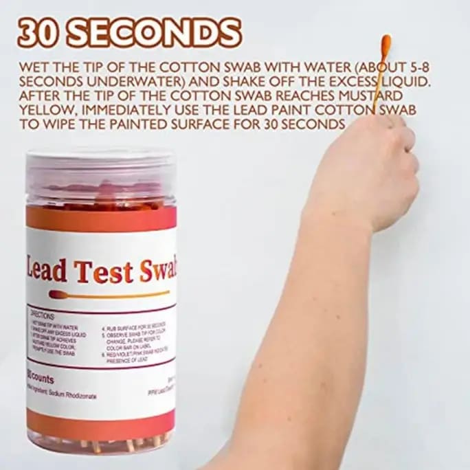 Lead Test Kit Test House Paint Metal Ceramics 60 Cotton