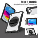 iPad 11" (A16, 2024) / iPad 10 (2022) Rugged Case - 360° Stand, Hand & Shoulder Strap - Shockproof - Black