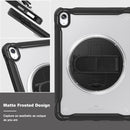 iPad 11" (A16, 2024) / iPad 10 (2022) Rugged Case - 360° Stand, Hand & Shoulder Strap - Shockproof - Black