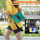 iPad 11" (A16, 2024) / iPad 10 (2022) Rugged Case - 360° Stand, Hand & Shoulder Strap - Shockproof - Green