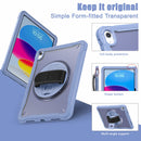 iPad 11" (A16, 2024) / iPad 10 (2022) Rugged Case - 360° Stand, Hand & Shoulder Strap - Shockproof - Lavender