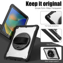 iPad 10.2" (7th/8th/9th Gen) Rugged Case - 360° Stand, Hand & Shoulder Strap - Shockproof - Black