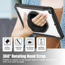 iPad 10.2" (7th/8th/9th Gen) Rugged Case - 360° Stand, Hand & Shoulder Strap - Shockproof - Black