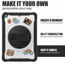 iPad 10.2" (7th/8th/9th Gen) Rugged Case - 360° Stand, Hand & Shoulder Strap - Shockproof - Black