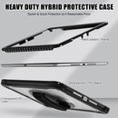 iPad 10.2" (7th/8th/9th Gen) Rugged Case - 360° Stand, Hand & Shoulder Strap - Shockproof - Black