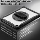iPad 10.2" (7th/8th/9th Gen) Rugged Case - 360° Stand, Hand & Shoulder Strap - Shockproof - Black