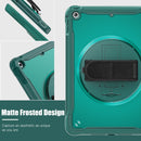 iPad 10.2" (7th/8th/9th Gen) Rugged Case - 360° Stand, Hand & Shoulder Strap - Shockproof - Green