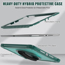 iPad 10.2" (7th/8th/9th Gen) Rugged Case - 360° Stand, Hand & Shoulder Strap - Shockproof - Green