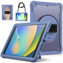 iPad 10.2" (7th/8th/9th Gen) Rugged Case - 360° Stand, Hand & Shoulder Strap - Shockproof - Lavender