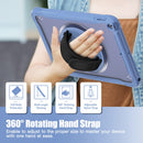iPad 10.2" (7th/8th/9th Gen) Rugged Case - 360° Stand, Hand & Shoulder Strap - Shockproof - Lavender
