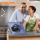iPad 10.2" (7th/8th/9th Gen) Rugged Case - 360° Stand, Hand & Shoulder Strap - Shockproof - Lavender