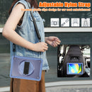 iPad 10.2" (7th/8th/9th Gen) Rugged Case - 360° Stand, Hand & Shoulder Strap - Shockproof - Lavender