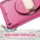 iPad 10.2" (7th/8th/9th Gen) Rugged Case - 360° Stand, Hand & Shoulder Strap - Shockproof - Rose