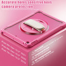iPad 10.2" (7th/8th/9th Gen) Rugged Case - 360° Stand, Hand & Shoulder Strap - Shockproof - Rose