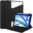 360° Rotating Keyboard Case for iPad Air 11 (2026-2020 M4/M3/M2/5th/4th) – Detachable Keyboard with Pencil Holder [Black]