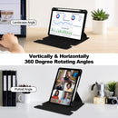 360° Rotating Keyboard Case for iPad Air 11 (2026-2020 M4/M3/M2/5th/4th) – Detachable Keyboard with Pencil Holder [Black]