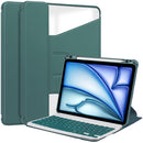 360° Rotating Keyboard Case for iPad Air 11 (2026-2020 M4/M3/M2/5th/4th) – Detachable Keyboard with Pencil Holder [Teal]