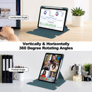 360° Rotating Keyboard Case for iPad Air 11 (2026-2020 M4/M3/M2/5th/4th) – Detachable Keyboard with Pencil Holder [Teal]