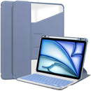360° Rotating Keyboard Case for iPad Air 11 (2026-2020 M4/M3/M2/5th/4th) – Detachable Keyboard with Pencil Holder [Lavender]