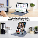 360° Rotating Keyboard Case for iPad Air 11 (2026-2020 M4/M3/M2/5th/4th) – Detachable Keyboard with Pencil Holder [Lavender]
