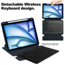 360° Rotating Keyboard Case for iPad Air 11 (2026-2020 M4/M3/M2/5th/4th) – Detachable Keyboard with Pencil Holder [Navy]