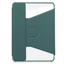Rotating Acrylic Back PU Leather Case for iPad Air 11 (2026-2020 M4/M3/M2/5th/4th) with Pencil Holder [Teal]